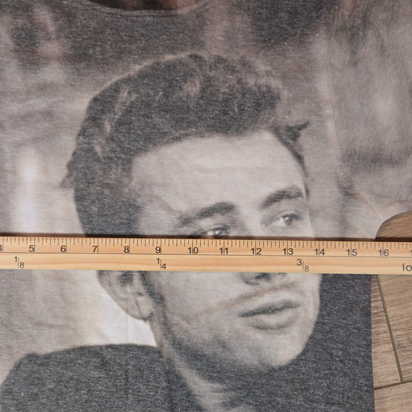Vintage 90s James Dean T-Shirt Small Logo Vision All Over Print USA Made Grunge - Picture 6 of 7